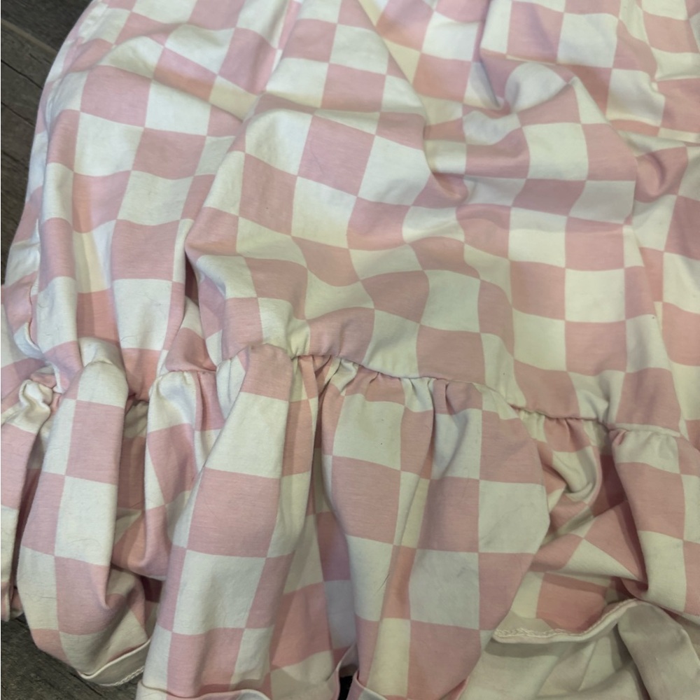 Pink and White Checkered Dress - Picture 3 of 4